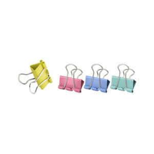 BD-2501 | Clips Mariposa - Para Papel -  25mm - Pastel - Pote C/48 Unid.