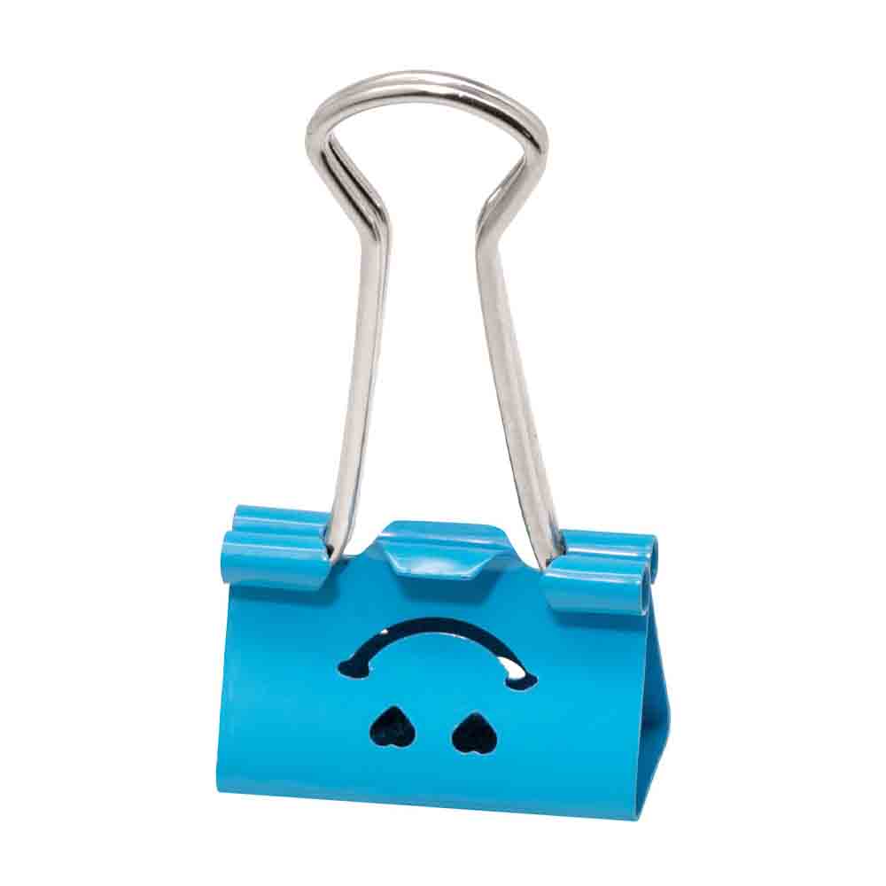 BD-2502 | Clips Mariposa - Para Papel - Emoji - 25mm - Neon - Blister C/6 Unid - Imagen 3