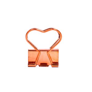 BD-2506 – Clips Mariposa - Para papel - Rosa Dorado- Blister con 6 Unid.  