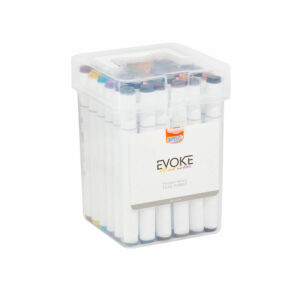 DM-3600 – Marcador Artístico Evoke - Doble Punta - Diferentes Colores - Pote C/36 Unid